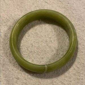 Green Stone Bangle Bracelet